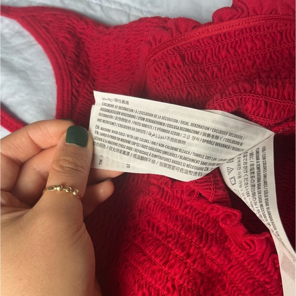 EUC Hollister Red Scrunch Tank Top - Picture 5 of 6